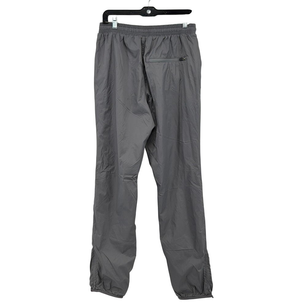Sergio Tacchini Track Pants Mens L Grey Nylon Mesh Lined Zipper Pockets Joggers